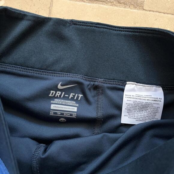 Nike Dri-Fit Skort Skirt Compression Shorts Low Waist Blue Women's Size XS - Picture 4 of 5